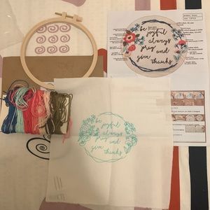 DIY Letter Embroidery kit with 8” hoop